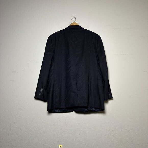 Neiman Marcus Aquascutum Of London Blazer Sport Coat Jacket Men 42R Black Prep - Picture 2 of 16